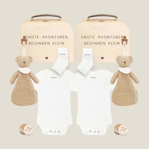 Kraamcadeau Box Tweeling - Koffertjes