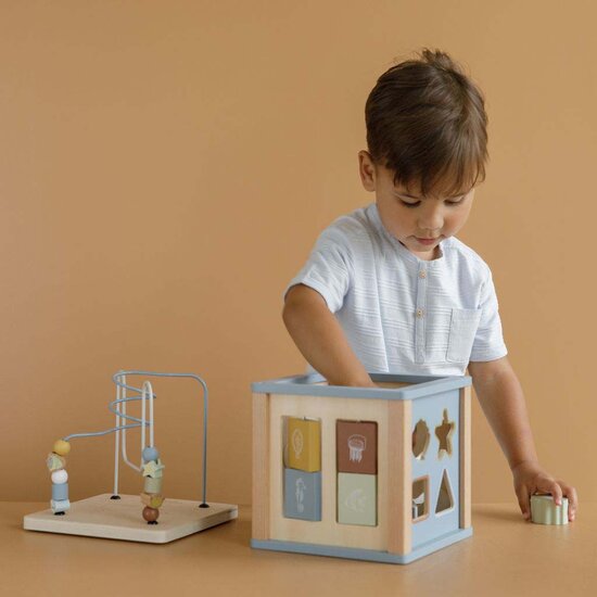 Houten activiteitenkubus - Little Dutch