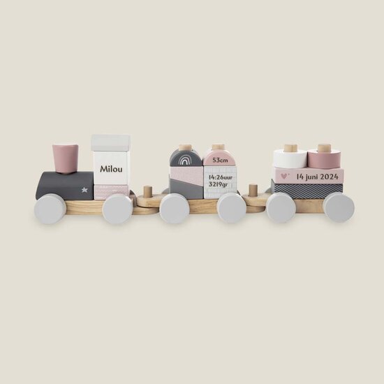 Houten trein &ndash; Label Label
