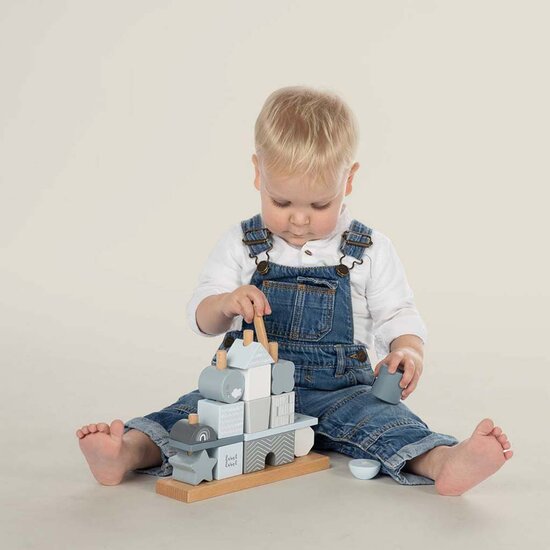 Stapelblokken huis - Label Label