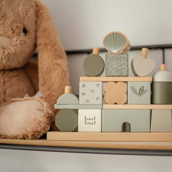 Stapelblokken huis - Label Label