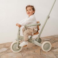 Driewieler met duwstang - Groen - Little Dutch