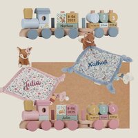 Kraamcadeau Box Tweeling - Treinen