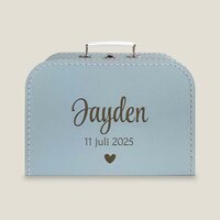 Kinderkoffertje met naam - Grey Blue
