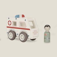 Houten ambulance - Wit - Essentials - Little Dutch