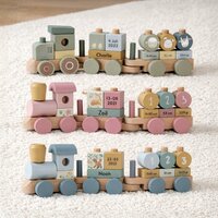 Little Dutch houten trein met naam