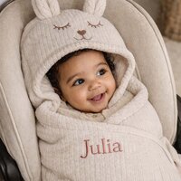 Wikkeldeken - Bunny Rib Oatmeal - Jollein