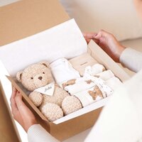 Kraamcadeau set met naam - Teddybeer