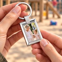 Sleutelhanger met Foto &ndash; Rechthoekig 20 x 28 mm