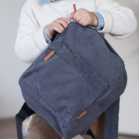 KC Boutique Corduroy rugzak - Grey Blue