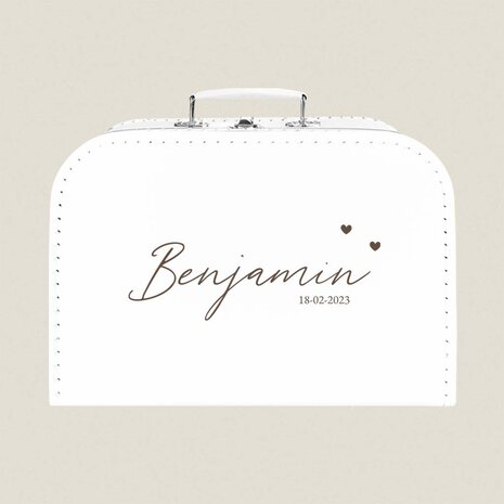 Kinderkoffertje met naam - Wit