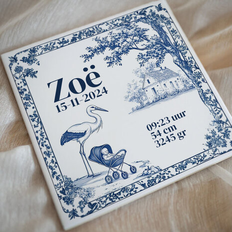 Geboortetegel&nbsp;- Delftsblauw