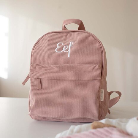 KC Boutique Corduroy rugzak - Soft Pink