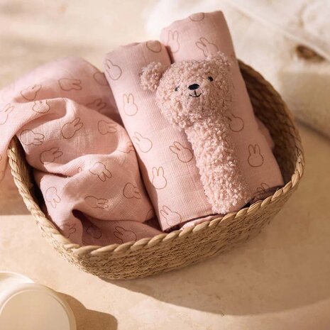Hydrofiele doeken Jollein - Miffy Silhouettes (Wild Rose) - 3 stuks