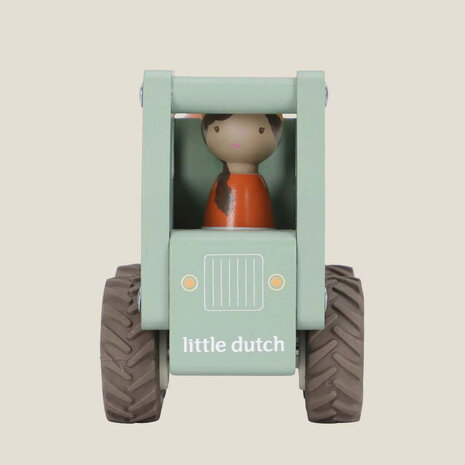 Houten cementwagen &ndash; Groen &ndash; Essentials - Little Dutch