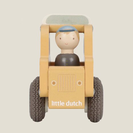 Houten taxi &ndash; Geel &ndash; Essentials - Little Dutch