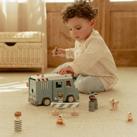 Houten politiewagen &ndash; Essentials - Little Dutch