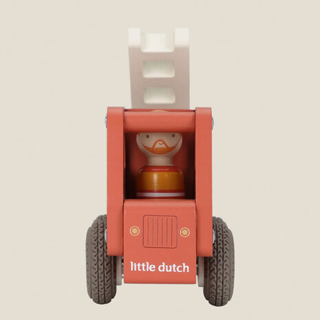 Houten brandweerwagen &ndash; Rood &ndash; Essentials - Little Dutch