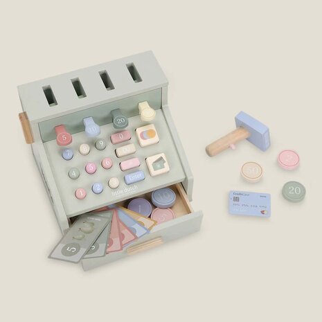 Houten kassa - Groen &ndash; Essentials - Little Dutch