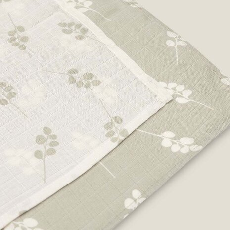 Hydrofiele doeken - 2 stuks - Twig Olive Green - Jollein