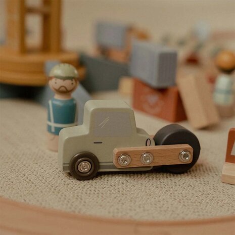 Houten hijskraan - Treinbaan - Little Dutch