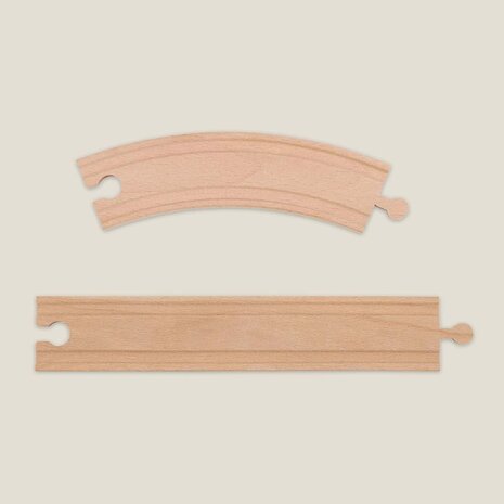 Houten hijskraan - Treinbaan - Little Dutch