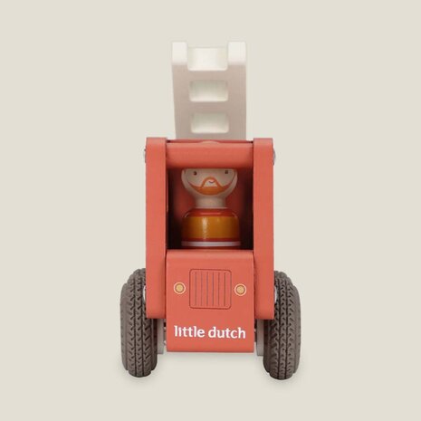 Houten brandweerwagen - Rood - Essentials - Little Dutch