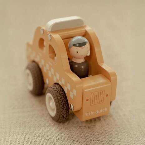 Houten taxi - Geel - Essentials - Little Dutch