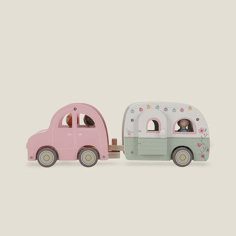 Speelgoed auto met caravan - Essentials - Little Dutch
