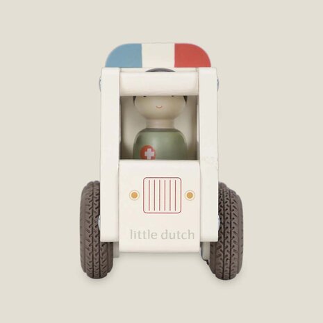 Houten ambulance - Wit - Essentials - Little Dutch