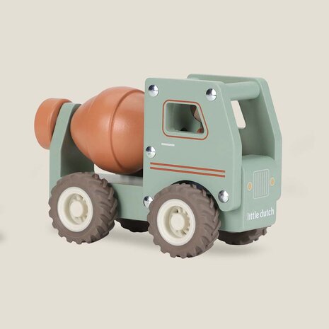 Houten cementwagen - Groen - Essentials - Little Dutch