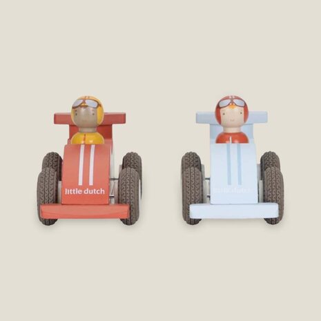 Pullback racewagens - Meerkleurig - Essentials - Little Dutch