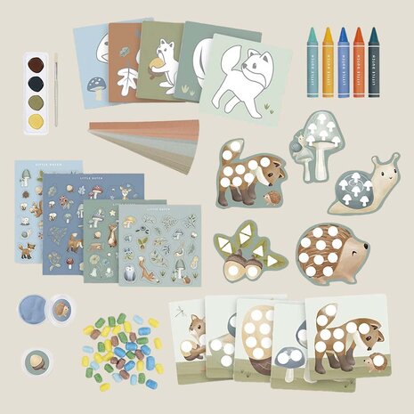 Knutseldoos XL - Meerkleurig - Forest Friends - Little Dutch
