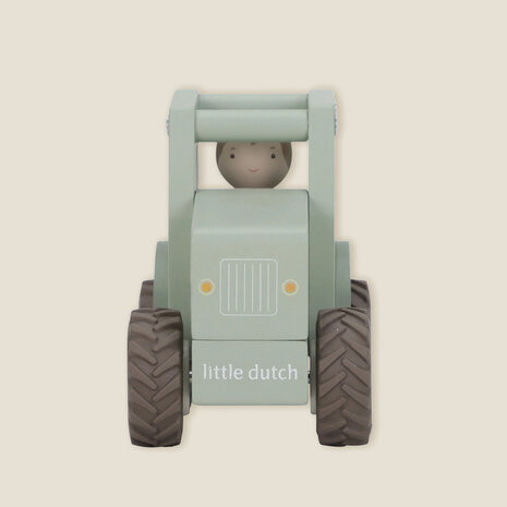 Houten tractor - Groen - Little Dutch