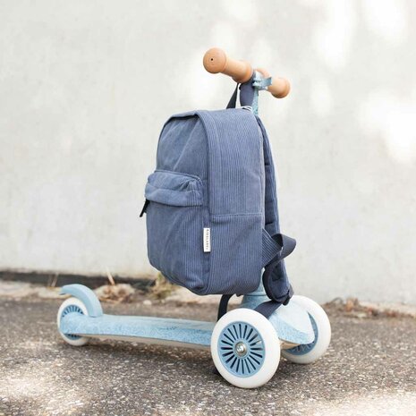 Kidslabel kinderrugzak Corduroy - Grey Blue