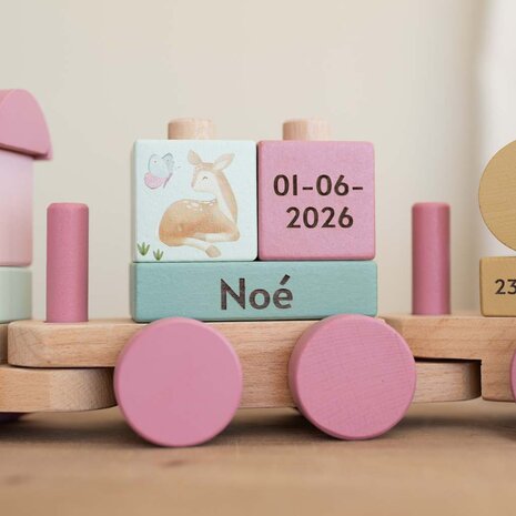 Little Dutch houten trein met naam