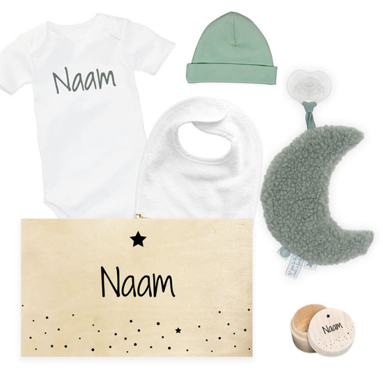 Kraamcadeau set met naam - MOON