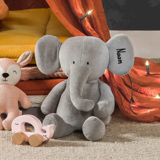 Knuffel met naam - Olifant