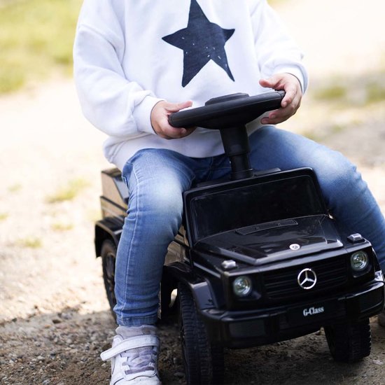 Loopauto Mercedes Benz G-Klasse met naam (zwart)