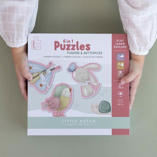 Little Dutch Vormen puzzels Flowers & Butterflies