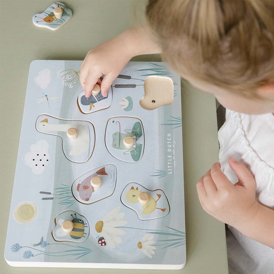 Little Dutch Houten geluiden puzzel dieren