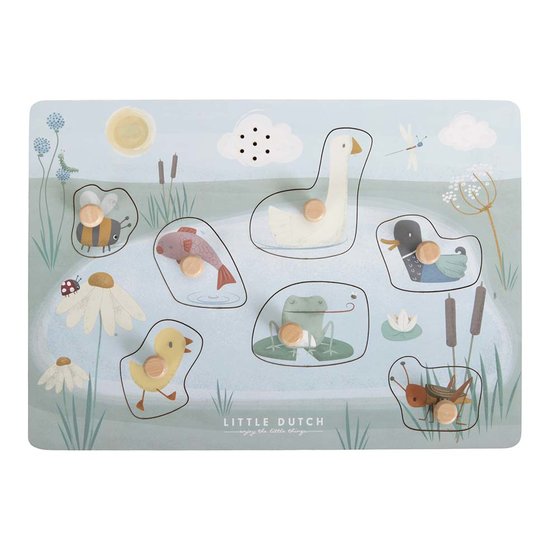 Little Dutch Houten geluiden puzzel dieren