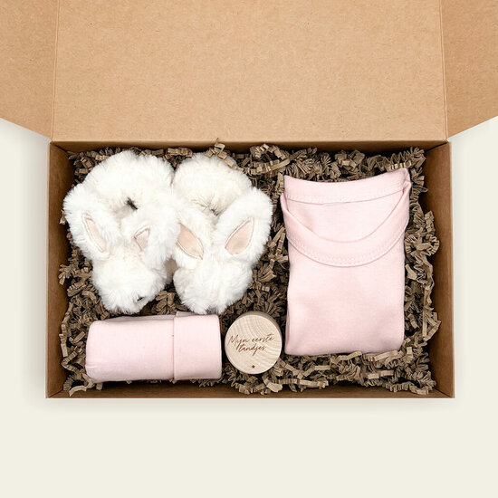 Giftbox met naam - Babyslofjes