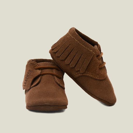 Babyschoentjes leer - Indian Brown