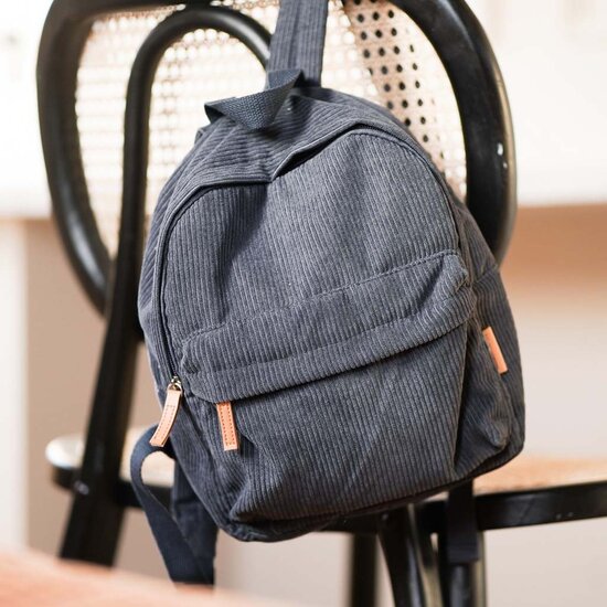 KC Boutique Corduroy rugzak - Grey Blue