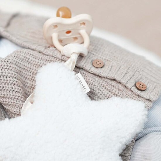 Kidslabel speendoekje Ster - Off-White