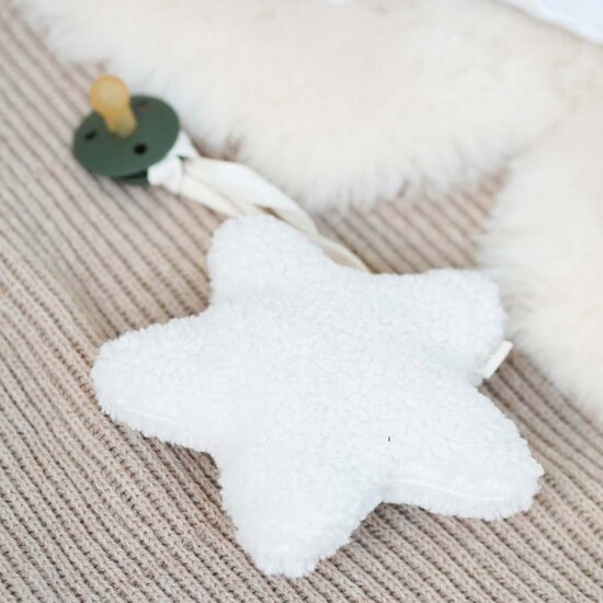 Kidslabel speendoekje Ster - Off-White