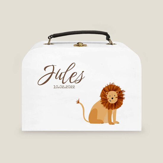 Houten koffertje met dieren