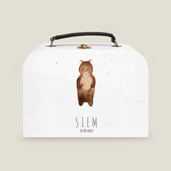 Houten koffertje met dieren