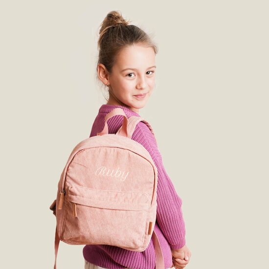 KC Boutique Corduroy rugzak - Soft Pink